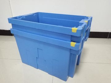 स्टैकिंग नेस्टिंग सॉलिड प्लास्टिक टोट बॉक्स मानक आकार 600 * 400 मिमी