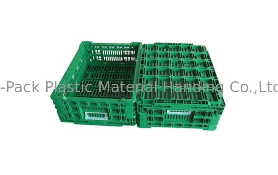 सब्जियां तह प्लास्टिक टोकरा औद्योगिक फल भंडारण बक्से 400 * 300 * 140 मिमी